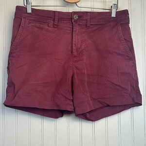 American‎ Eagle Mens Extreme Flex Slim Maroon Chino Shorts Size 32